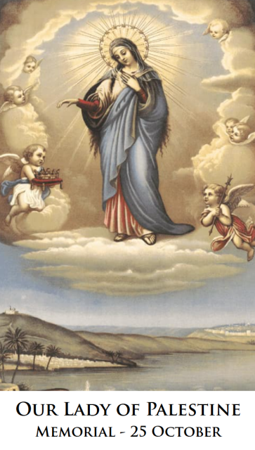 Our Lady of Palestine Prayer Card